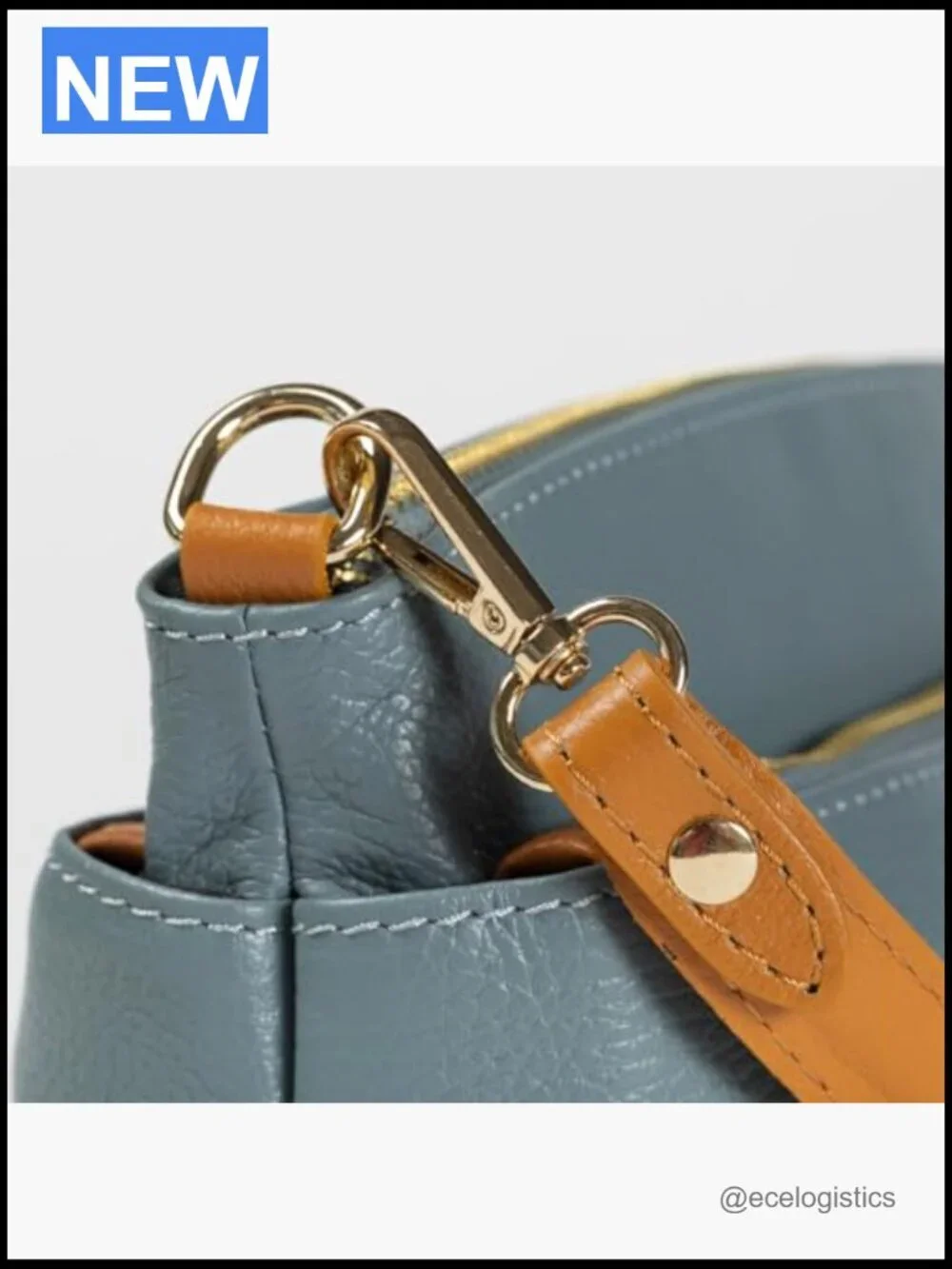 Genuine Leather Crossbody Satchel, Spacious Handcrafted Italian Bag